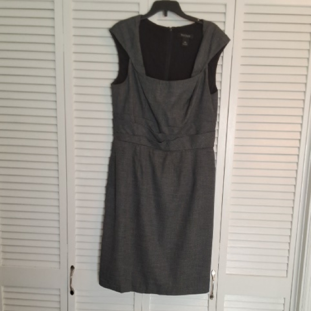 White House Black Market Charcoal Midi Dress